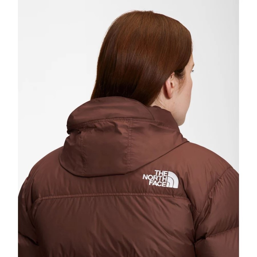 נשים פלוס 1996 מעיל רטרו Nuptse The North Face אלון כהה