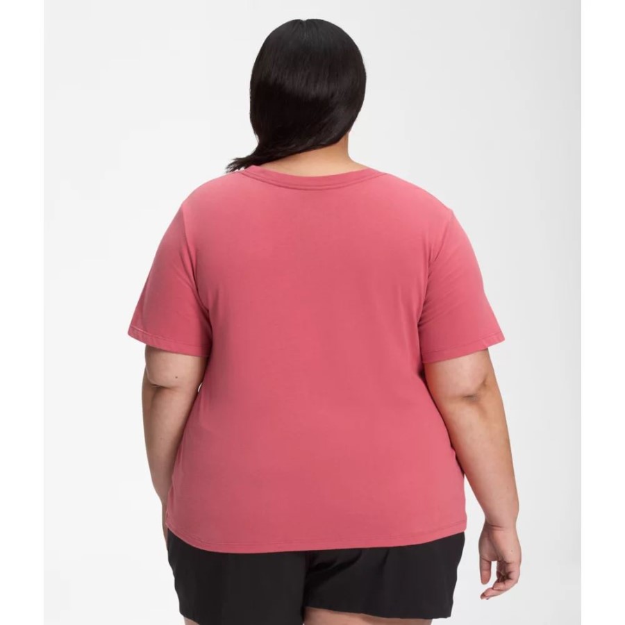 נשים בתוספת שרוול קצר חצי כיפה טי צפחה כותנה עלה בצפון הפנים