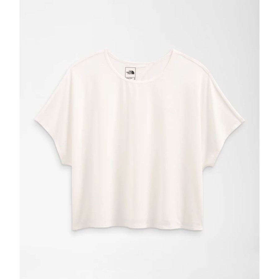 נשים פלוס לשוטט עם שרוולים קצרים עם שרוולים קצרים לבן החזית הצפונית