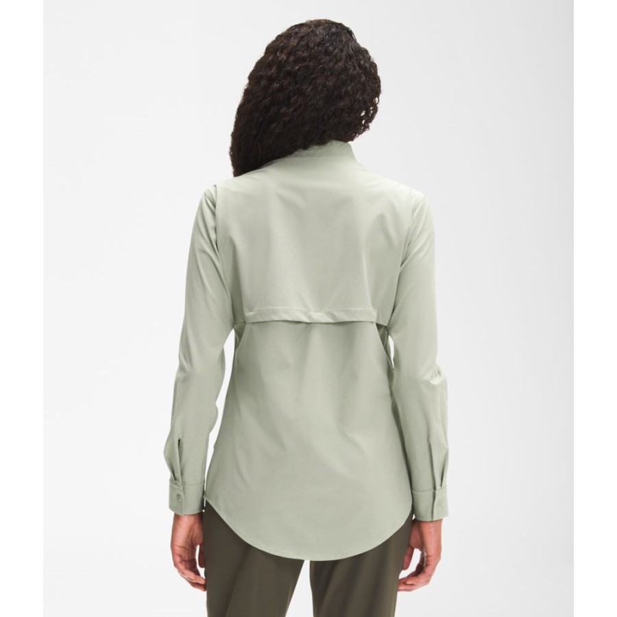 נשים Sniktau חולצת שמש עם שרוולים ארוכים הפנים הצפוני תה ירוק