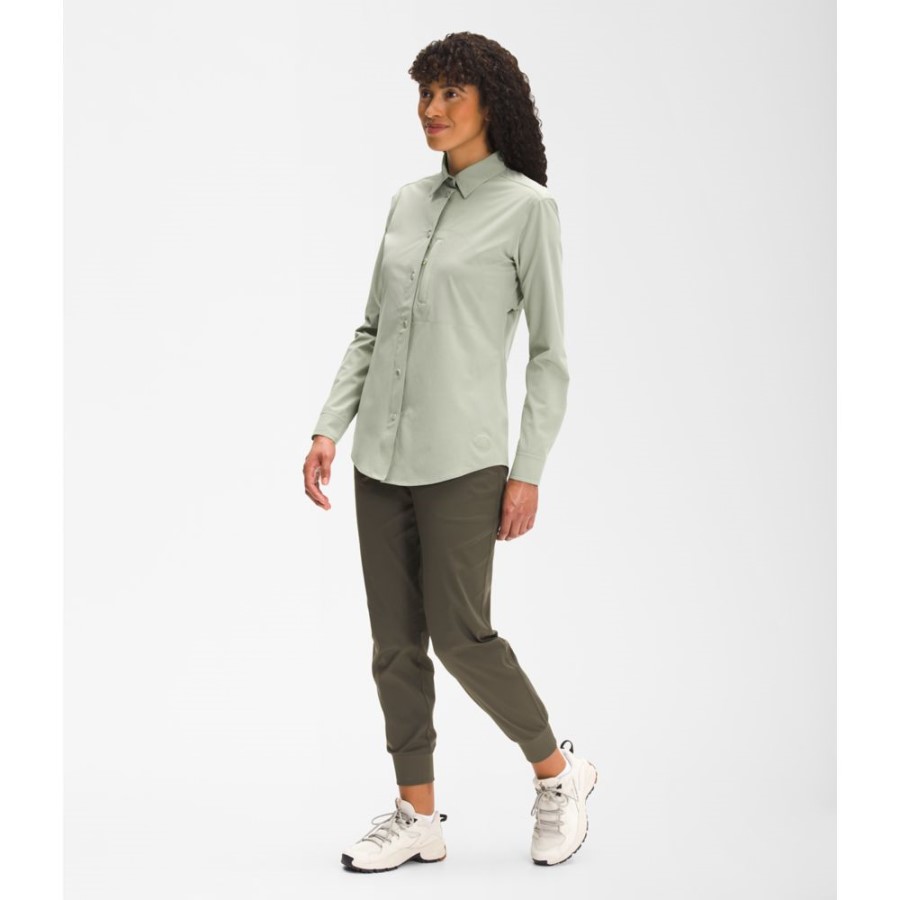 נשים Sniktau חולצת שמש עם שרוולים ארוכים הפנים הצפוני תה ירוק