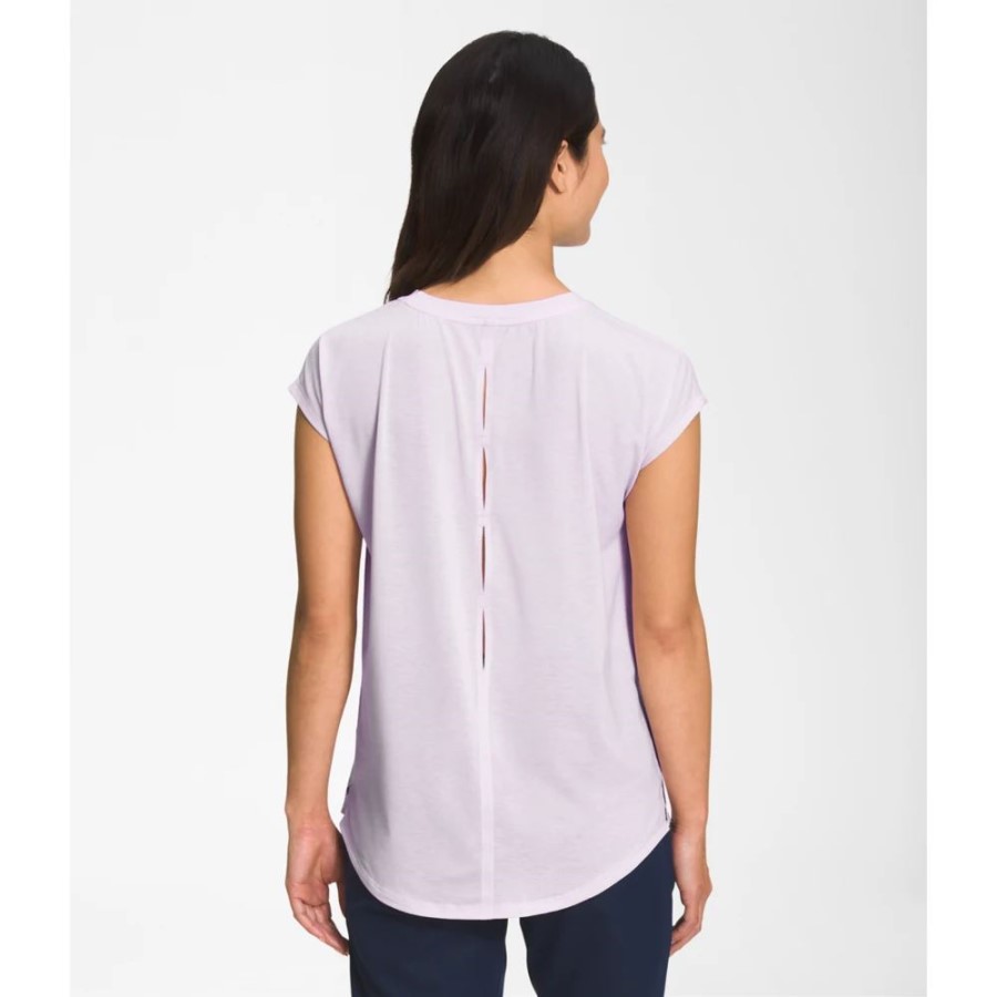 נשים לשוטט עם שרוולים קצרים עם שרוולים קצרים בצפון הפנים ערפל לבנדר