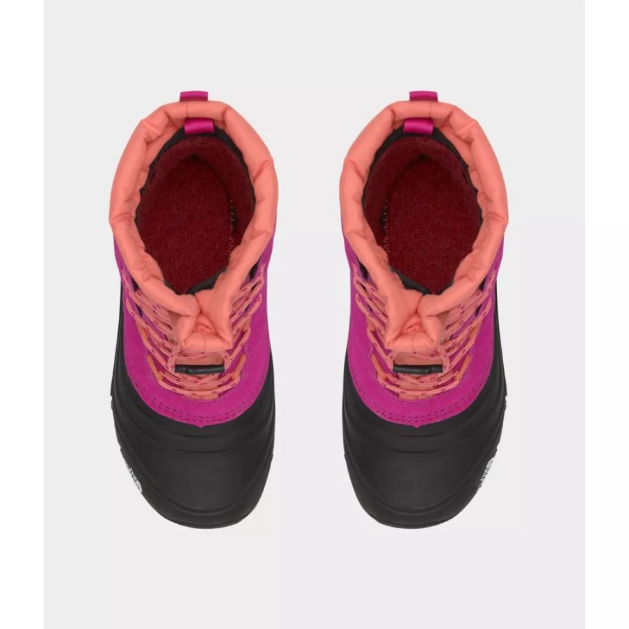 Youth Alpenglow V מגפיים עמידים למים הצפון פייס פוסקיה ורוד