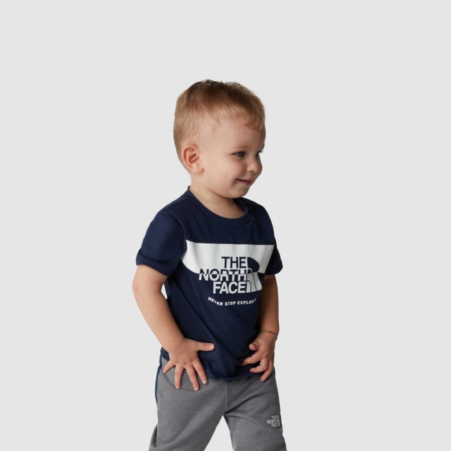 חולצת טריקו גרפית עם שרוולים קצרים לתינוק ה-North Face Summit Navy