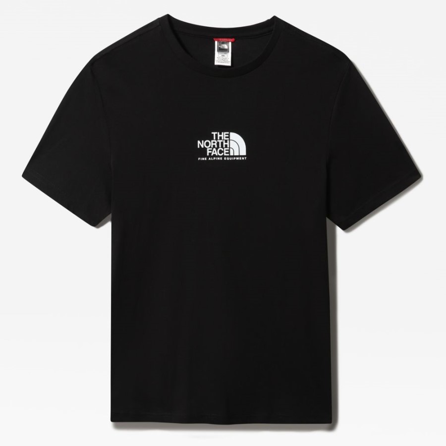 גברים שחורים ציוד אלפיני משובח 3 חולצת טריקו הצפון פנים