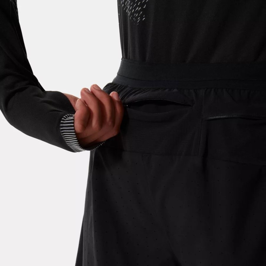 Black The North Face גברים מכנסיים קצרים 2 ב-1