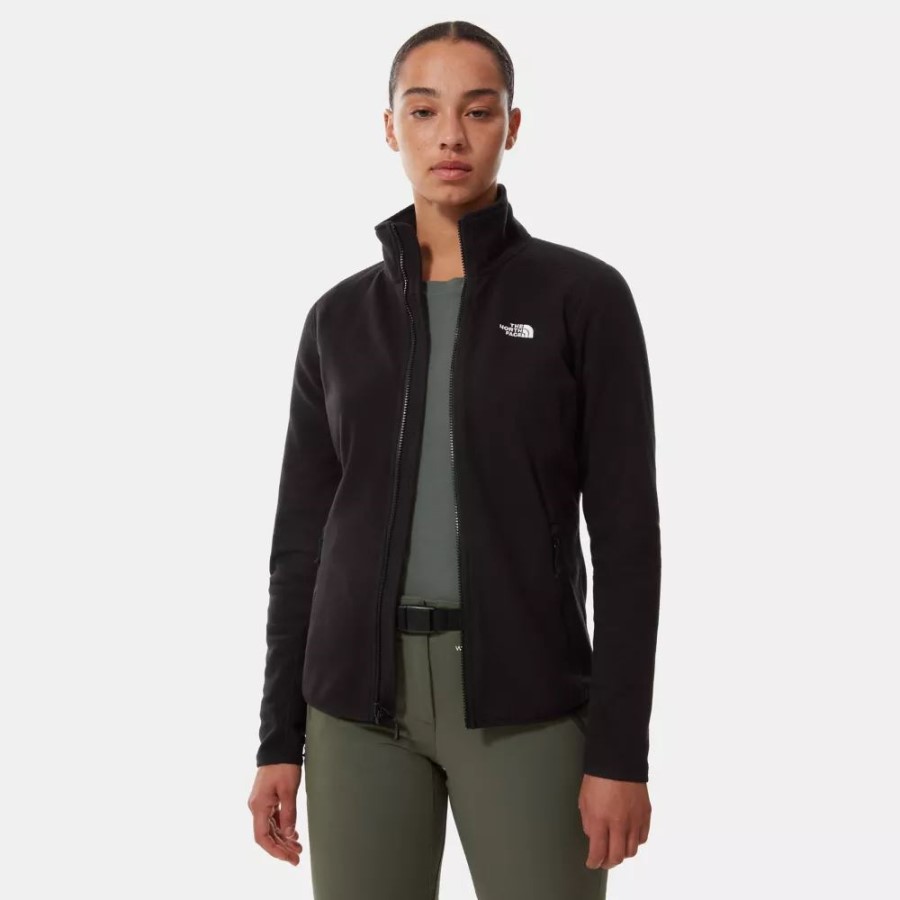 Black The North Face נשים 100 Glacier Full Zip Fleece