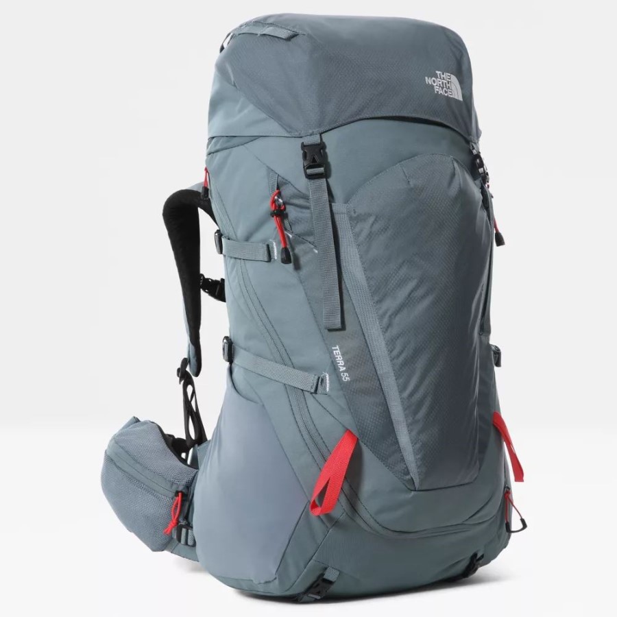 כחול אדום The North Face נשים תרמיל טיולים טרה 55 ליטר