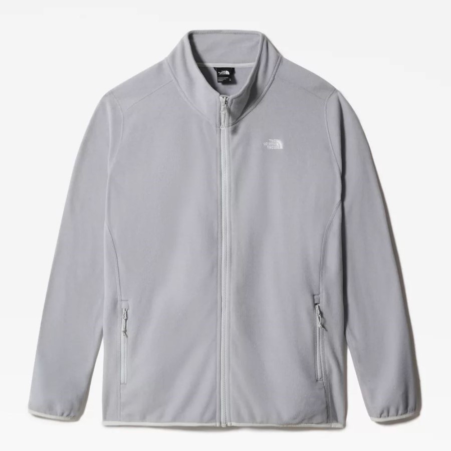 גריי The North Face נשים פלוס מידה 100 Glacier Full Zip Fleece