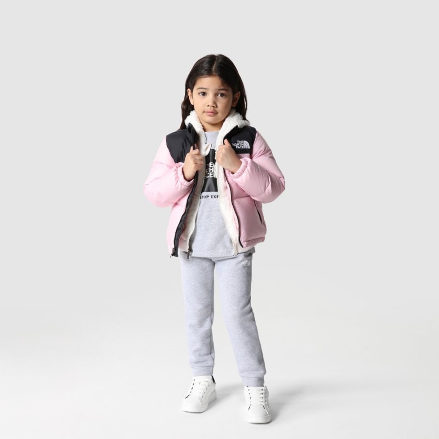 ילדים 1996 ז\'קט רטרו Nuptse The North Face Cameo ורוד חדש