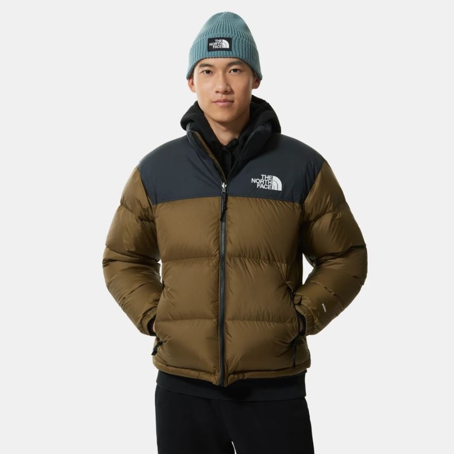 גברים 1996 ז'קט רטרו Nuptse The North Face צבאי זית
