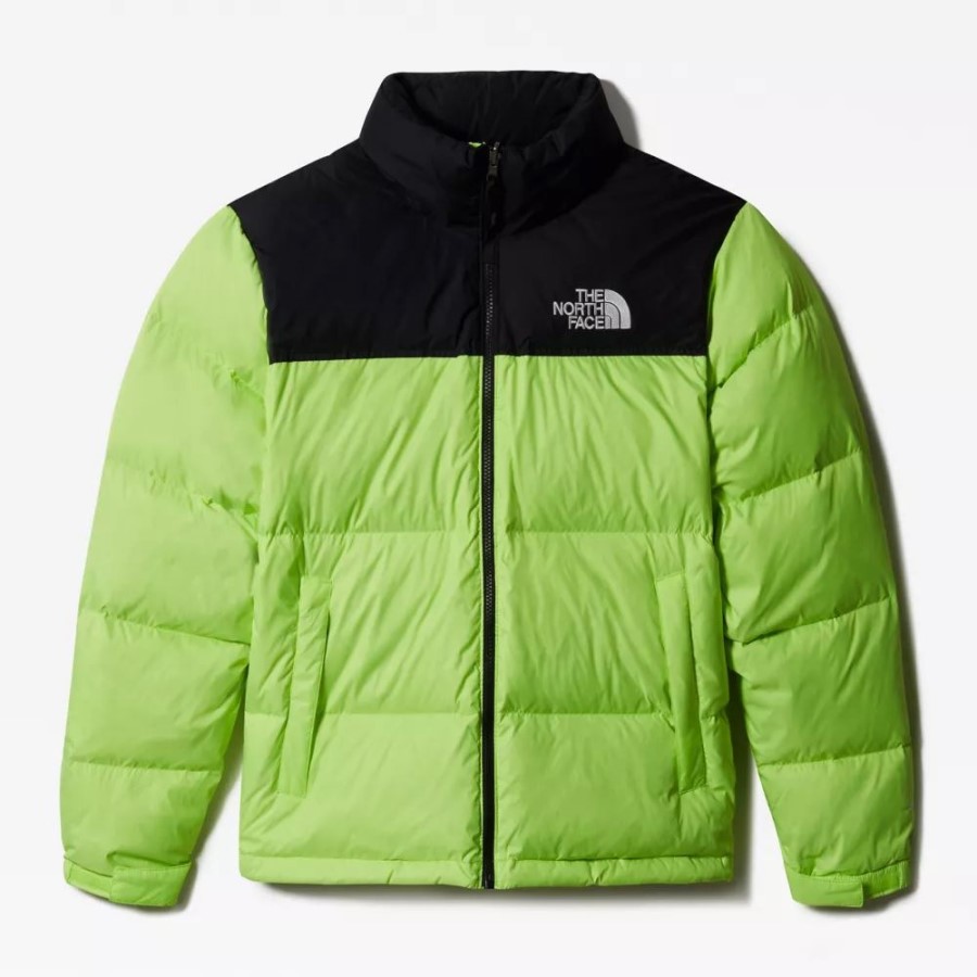 גברים 1996 ז'קט רטרו Nuptse The North Face בטיחותי ירוק