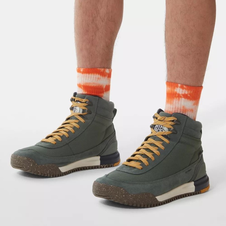 גברים חזרה לברקלי השלישי מגפי רחוב טקסטיל זר ירוק החזית הצפונית