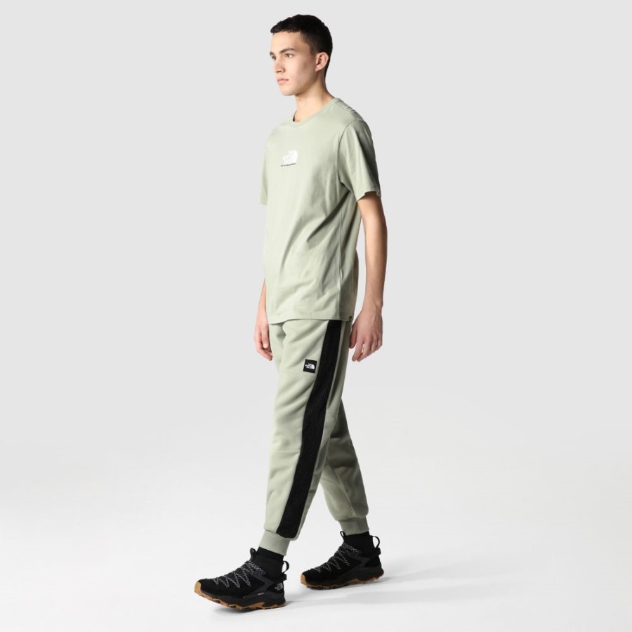 גברים ציוד אלפיני משובח 3 חולצת טריקו תה ירוק הפנים הצפוני