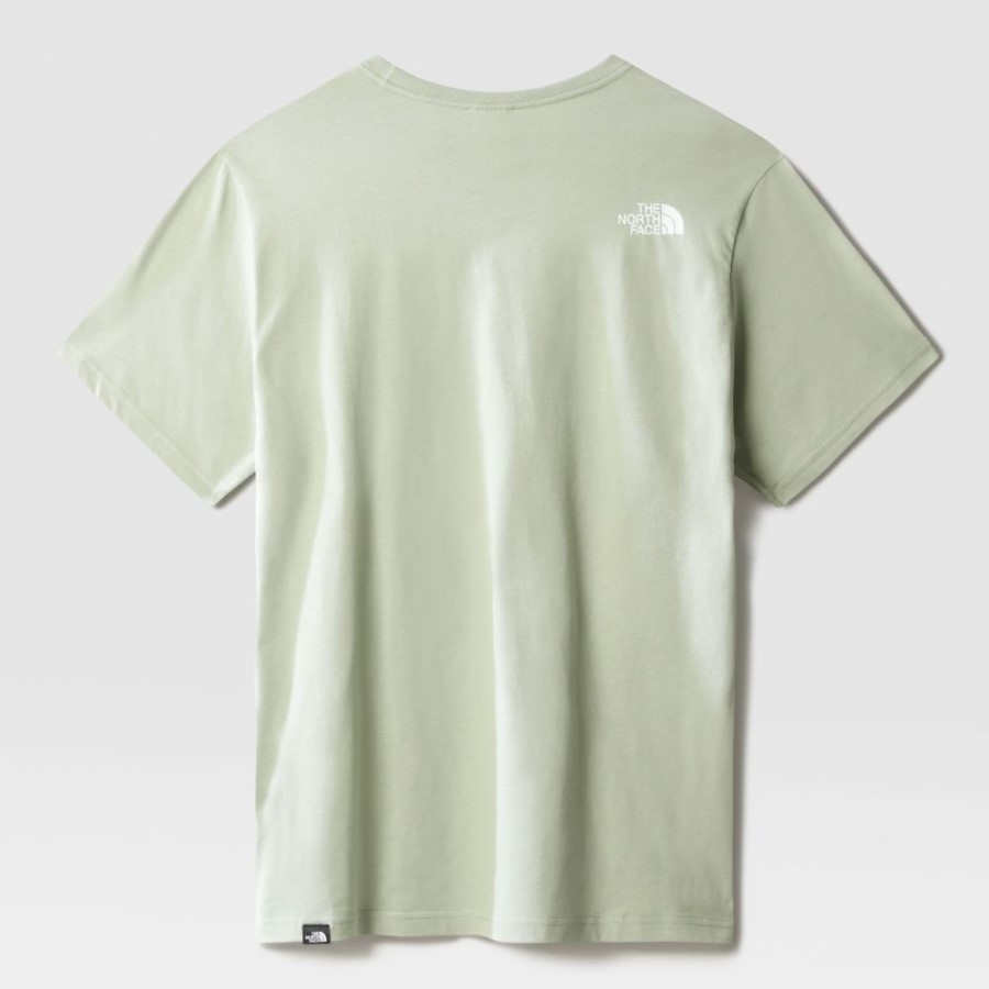 גברים ציוד אלפיני משובח 3 חולצת טריקו תה ירוק הפנים הצפוני