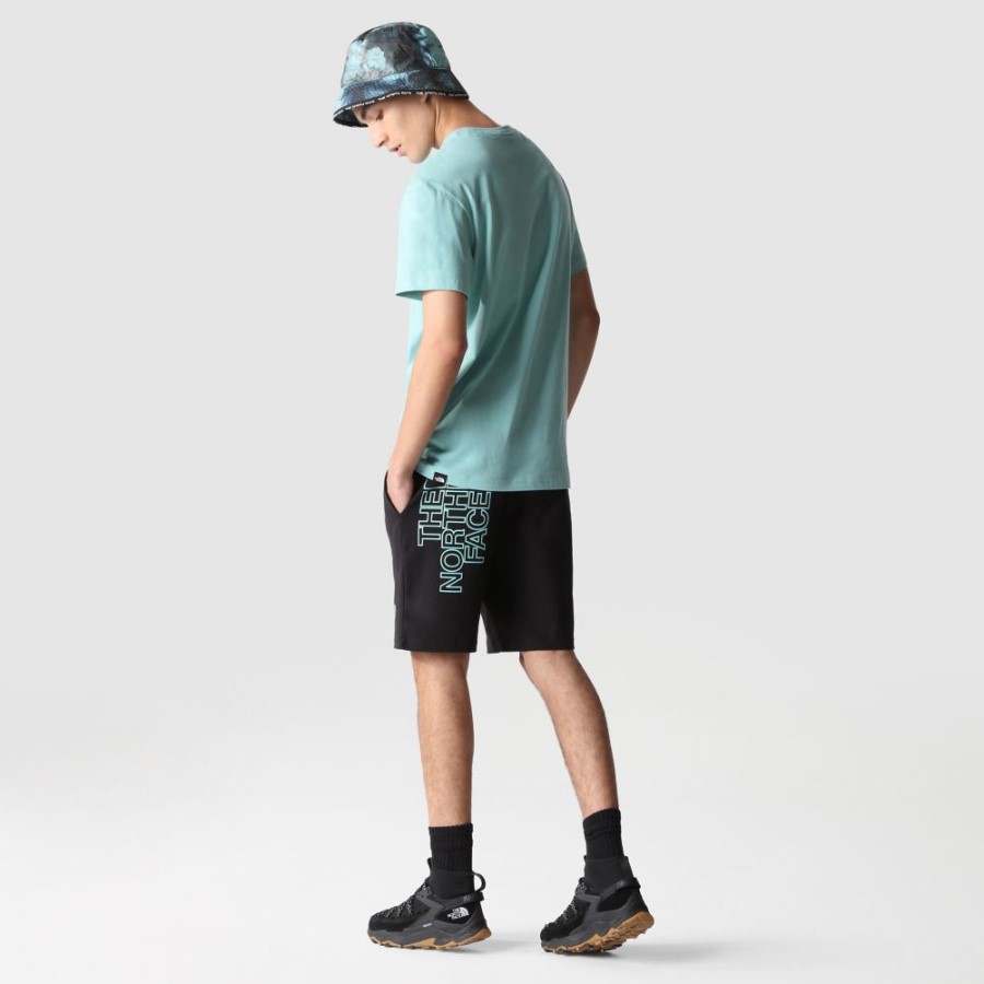 גברים מכנסיים קצרים גרפיים אור הפנים הצפוני ווסאבי שחור