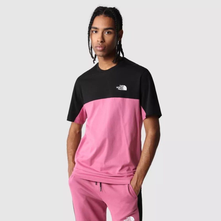 חולצת טריקו סמל גברים סגול אדום פנים