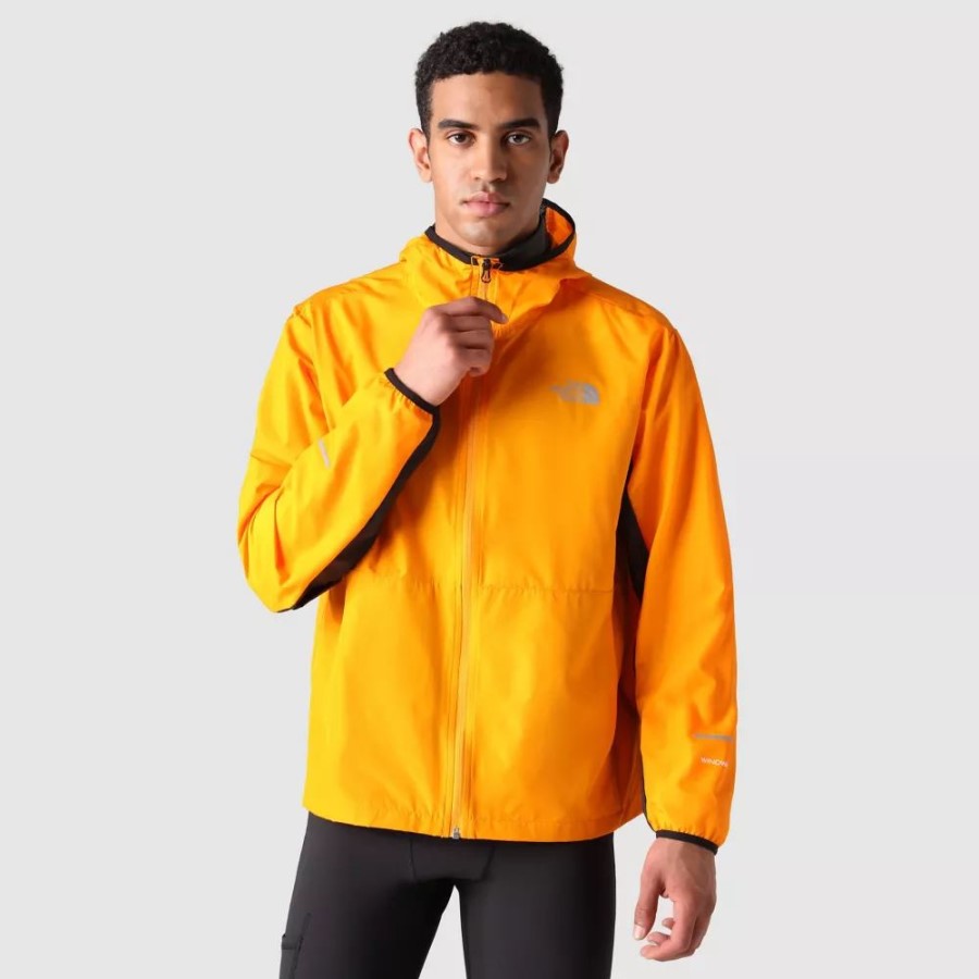 גברים לרוץ מעיל רוח כתום הפנים הצפוני