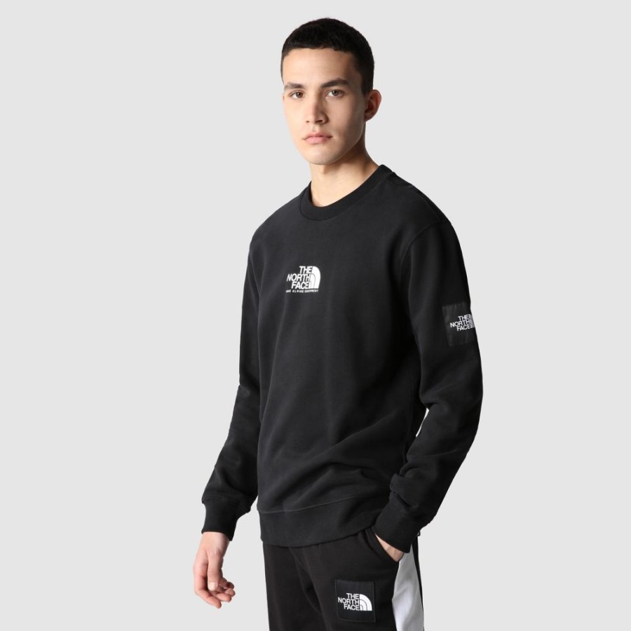 סוודר צווארון עדין עונתי לגברים הפנים הצפוני שחור