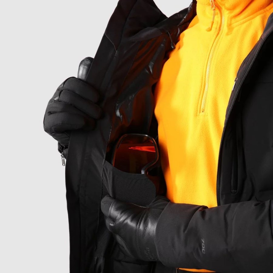 גברים תוקף מעיל פוך שחור הפנים הצפוני