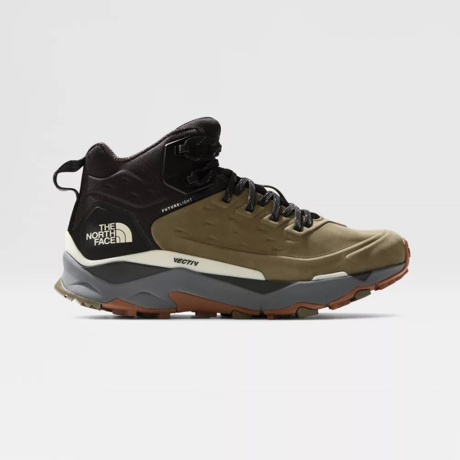 גברים זית צבאיים Ectiv Futurelight Exploris עור נעלי הליכה הצפון פנים