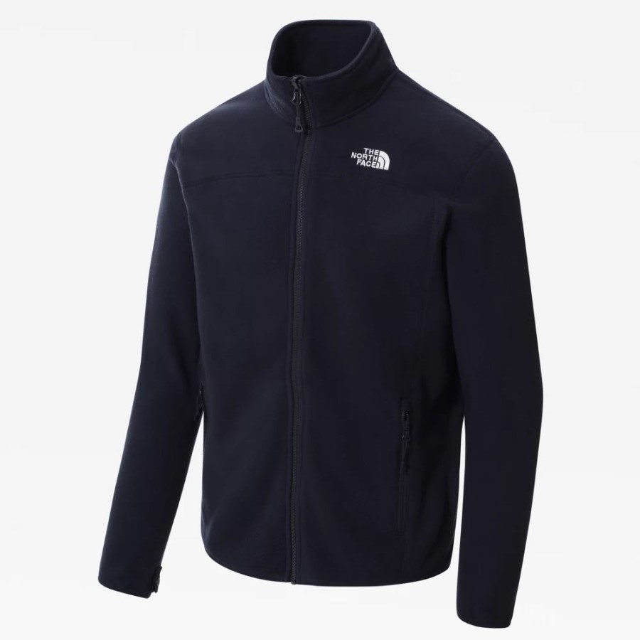 Navy The North Face גברים 100 Glacier Full Zip Fleece