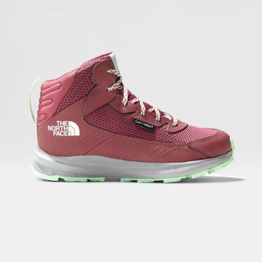 אדום סגול נוער מהיר עמיד למים נעלי הליכה באמצע החזית הצפונית