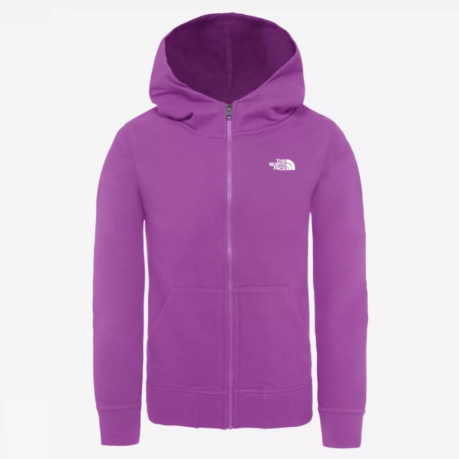 Sweet Violet The North Face Youth קפוצ'ון מלא עם רוכסן