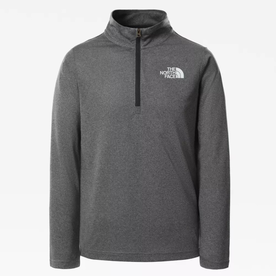 נוער כור תרמי סוודר רוכסן אפור הפנים הצפוני