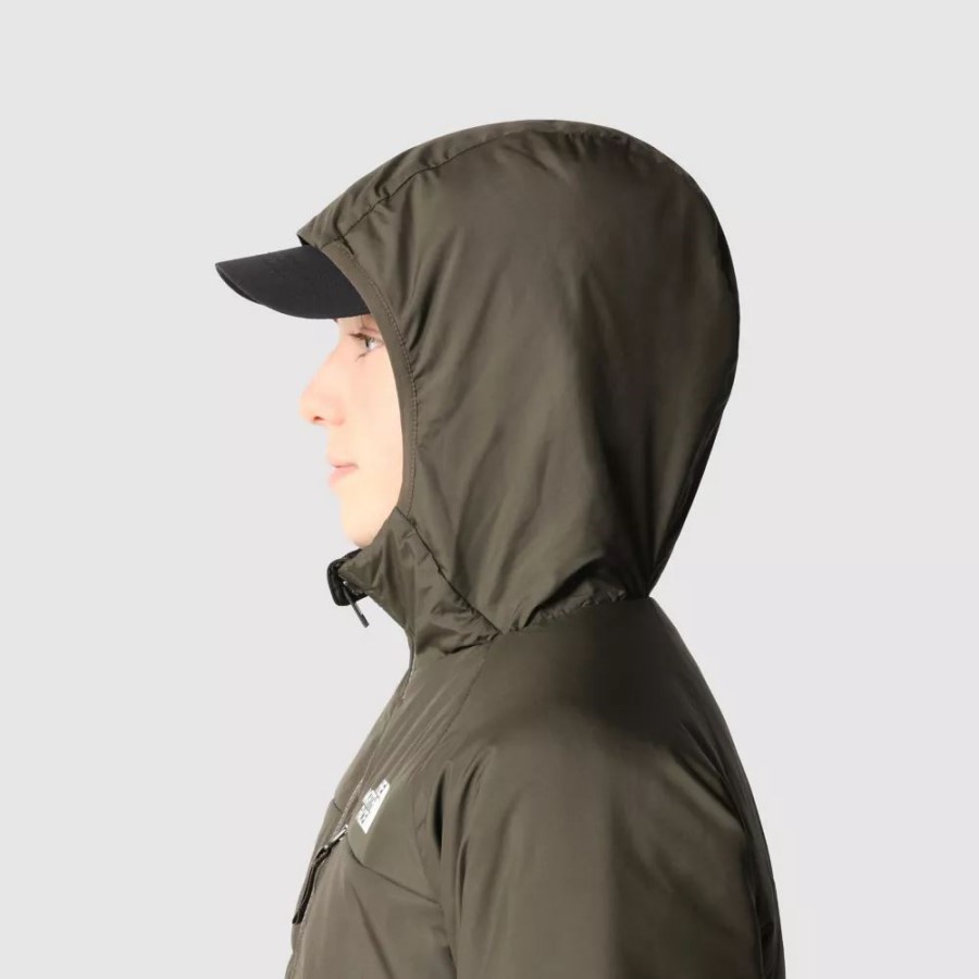 ה-North Face Boys מעיל פריטו הפיך חדש בצבע חום ירוק
