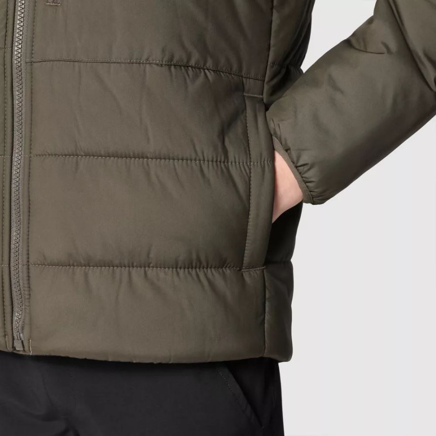 ה-North Face Boys מעיל פריטו הפיך חדש בצבע חום ירוק