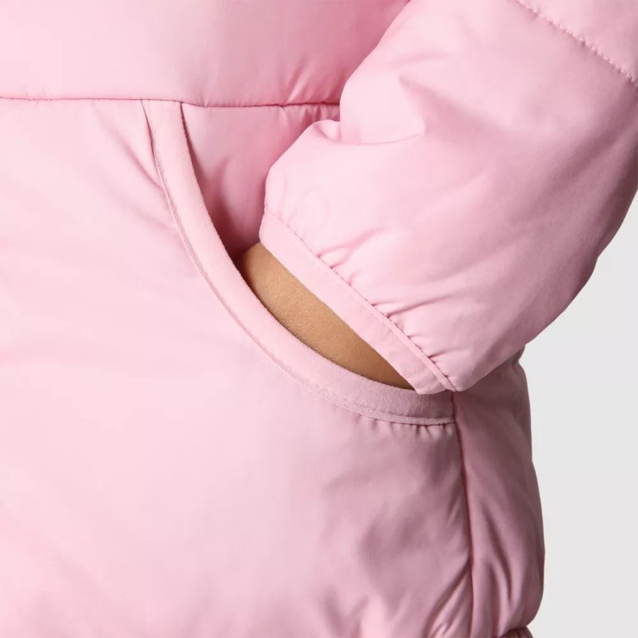 ז\'קט קפוצ\'ון פריטו הפיך לילדים The North Face קמיע ורוד