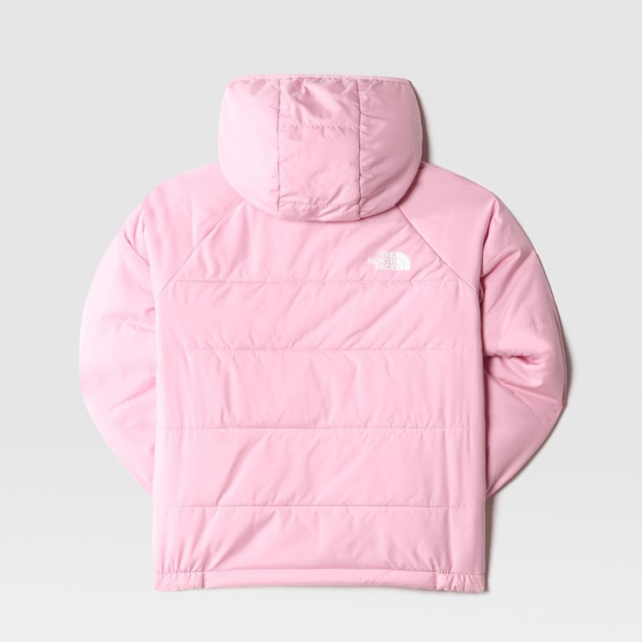 ז\'קט קפוצ\'ון פריטו הפיך לילדים The North Face קמיע ורוד