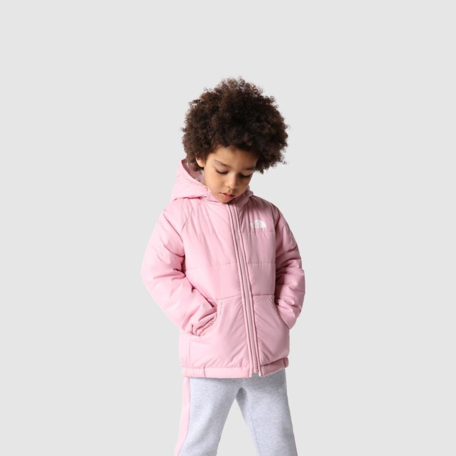 ז\'קט קפוצ\'ון פריטו הפיך לילדים The North Face קמיע ורוד