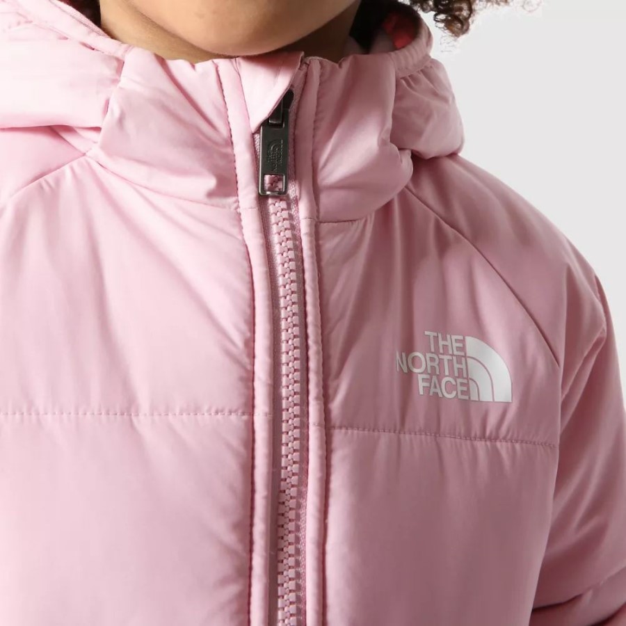 ז\'קט קפוצ\'ון פריטו הפיך לילדים The North Face קמיע ורוד
