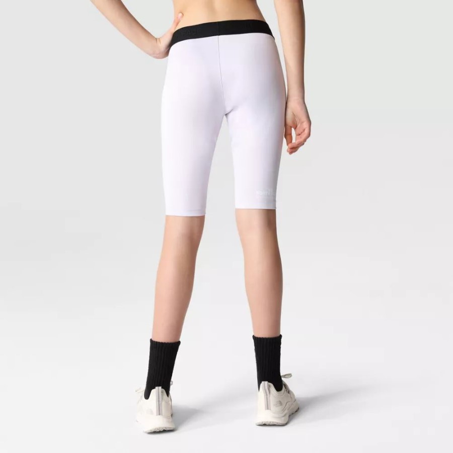 The North Face נשים ערפל לבנדר מתאמנות מכנסיים קצרים בגזרה גבוהה