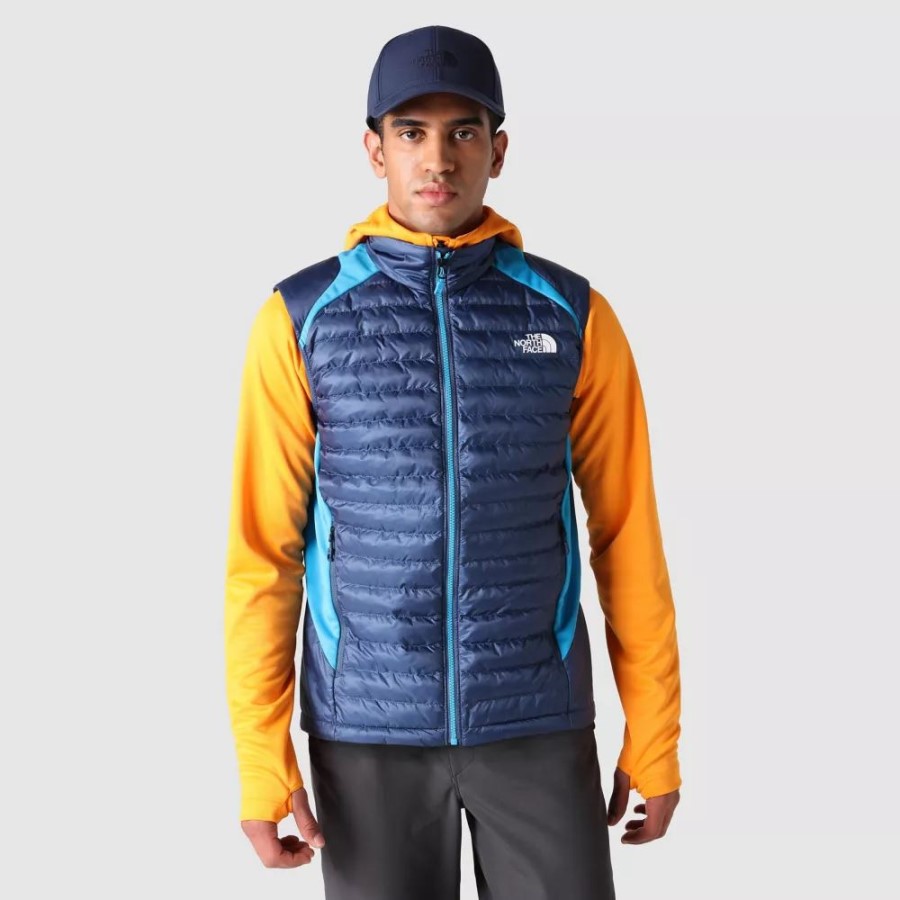 The North Face גברים אתלטי חיצוני מבודד ג'ילה היברידי כחול מוצל