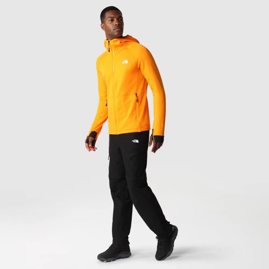 The North Face גברים Circadian מעיל פליס כתום שחור