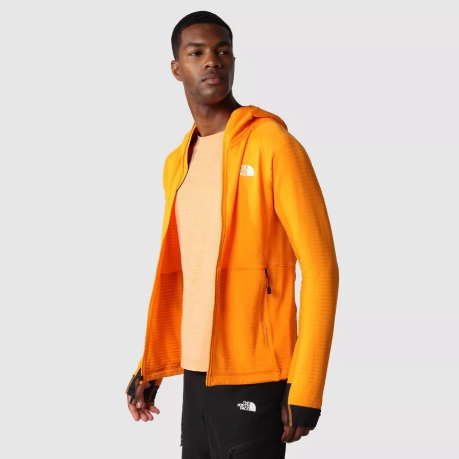 The North Face גברים Circadian מעיל פליס כתום שחור