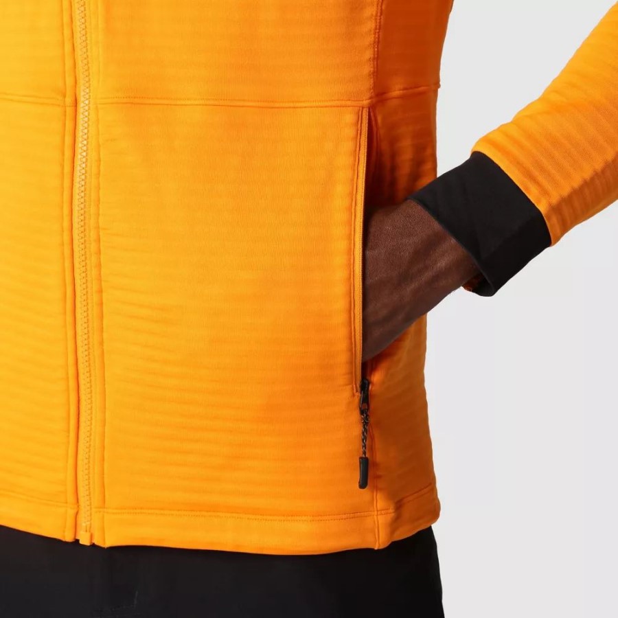 The North Face גברים Circadian מעיל פליס כתום שחור