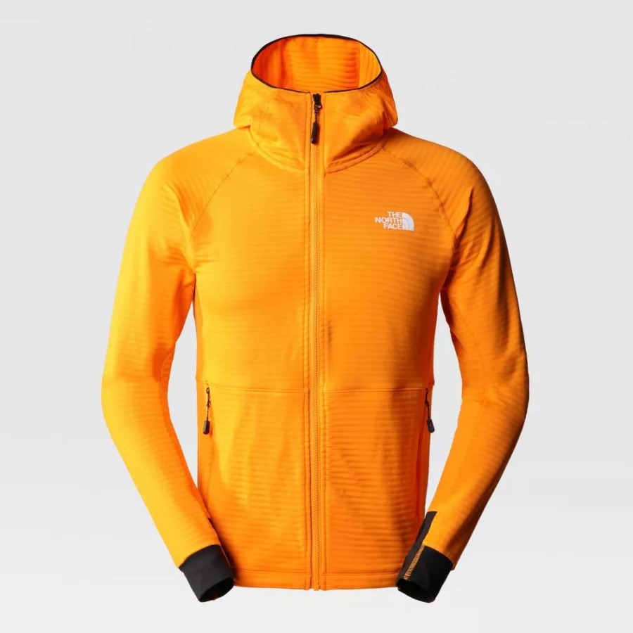 The North Face גברים Circadian מעיל פליס כתום שחור