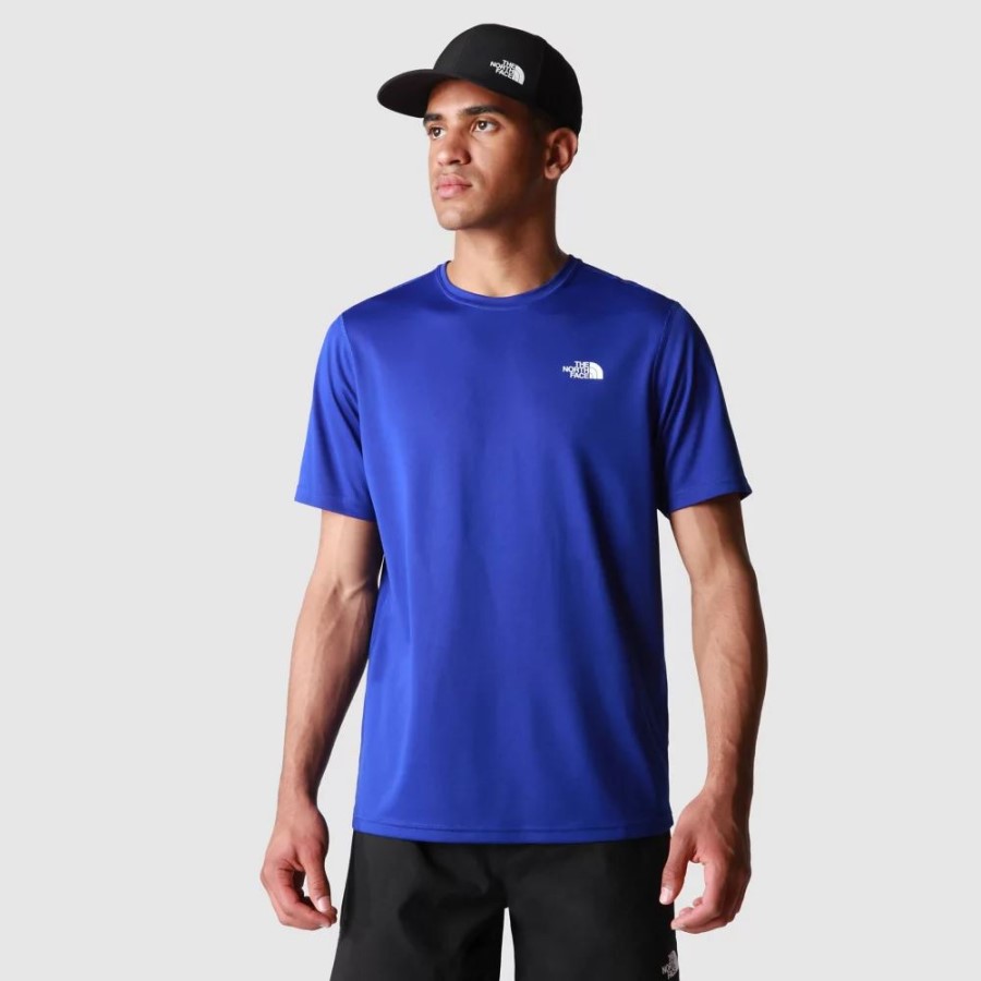 The North Face גברים Flex Ii חולצת טריקו עם שרוולים קצרים לפיס כחול