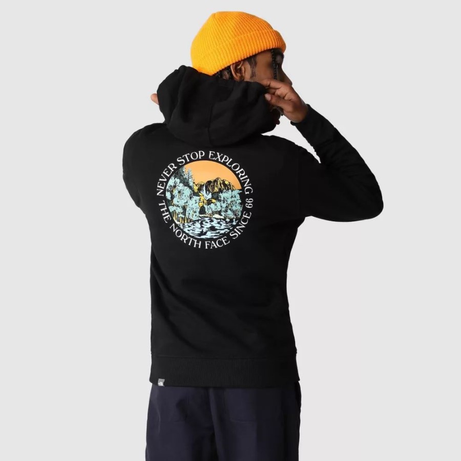 The North Face גברים קפוצ'ון גרפי עונתי שחור