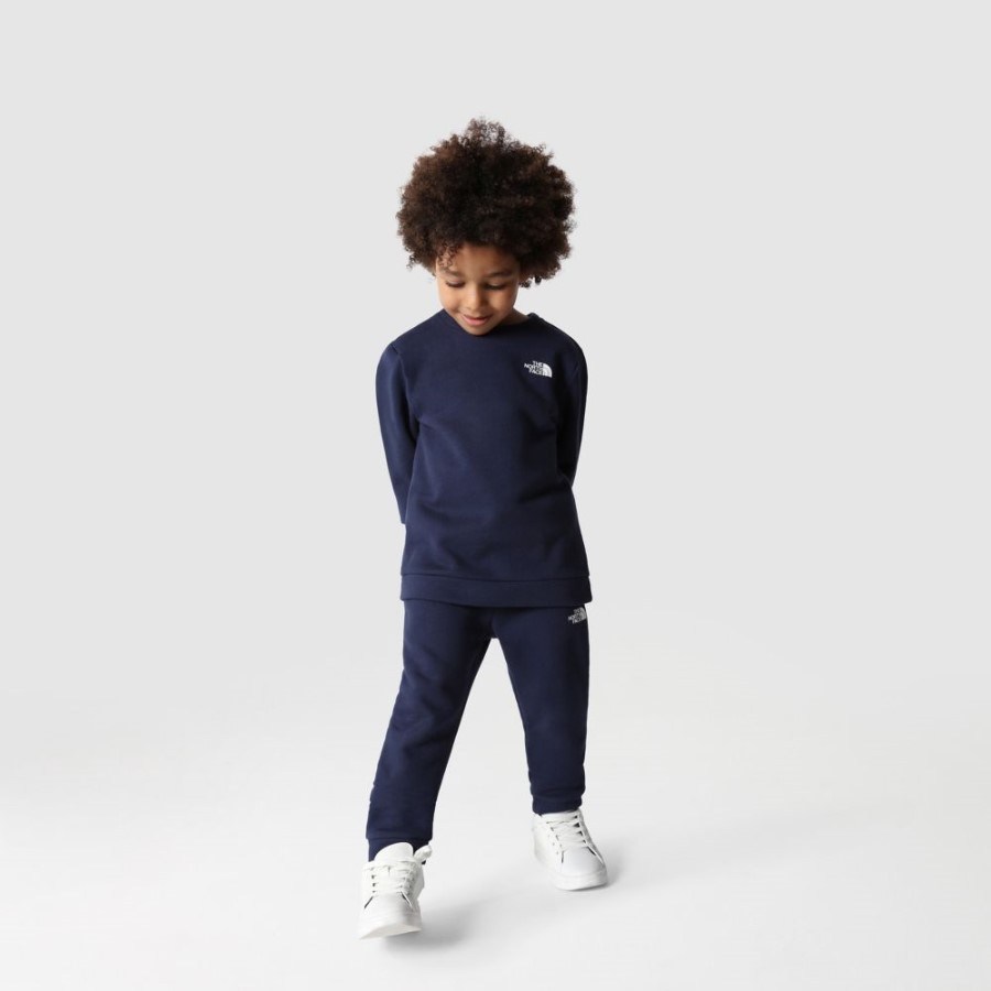 סט צמר כותנה 2 חלקים The North Face Summit חיל הים ילדים