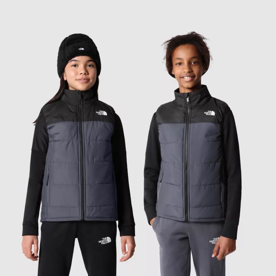 בני הנוער של ה-North Face לעולם לא מפסיקים ג\'ילט אפור סינתטי