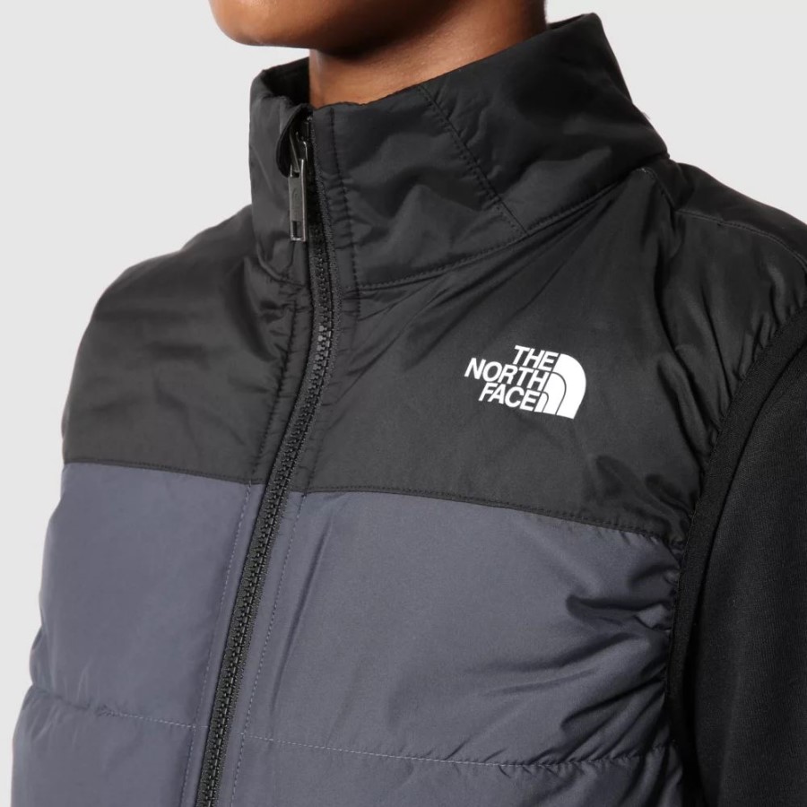 בני הנוער של ה-North Face לעולם לא מפסיקים ג\'ילט אפור סינתטי