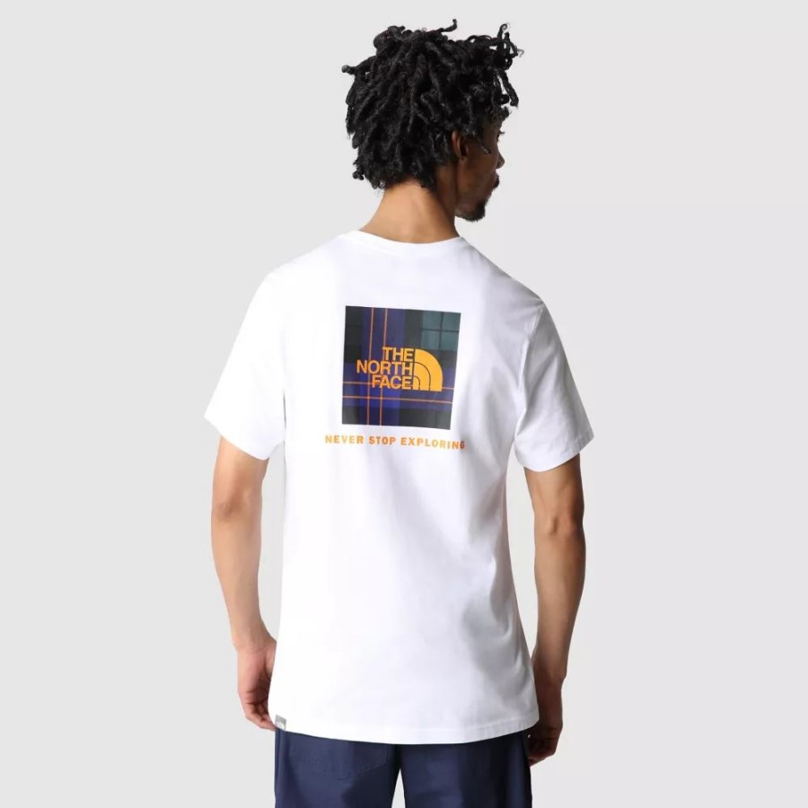 The North Face גברים לבנים Redbox חולצה מיוחדת