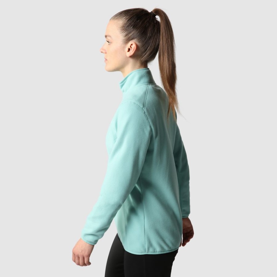 The North Face נשים 100 Glacier 1/4 צמר ווסאבי רוכסן