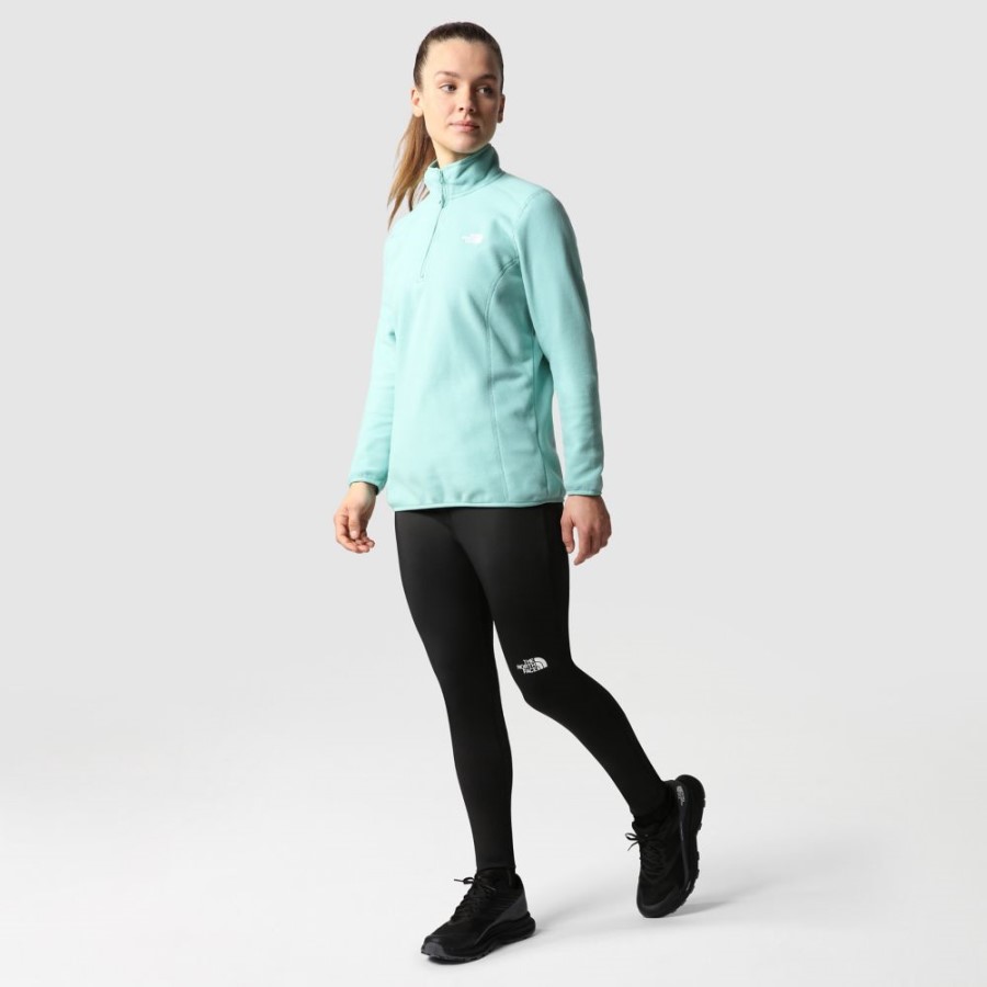 The North Face נשים 100 Glacier 1/4 צמר ווסאבי רוכסן