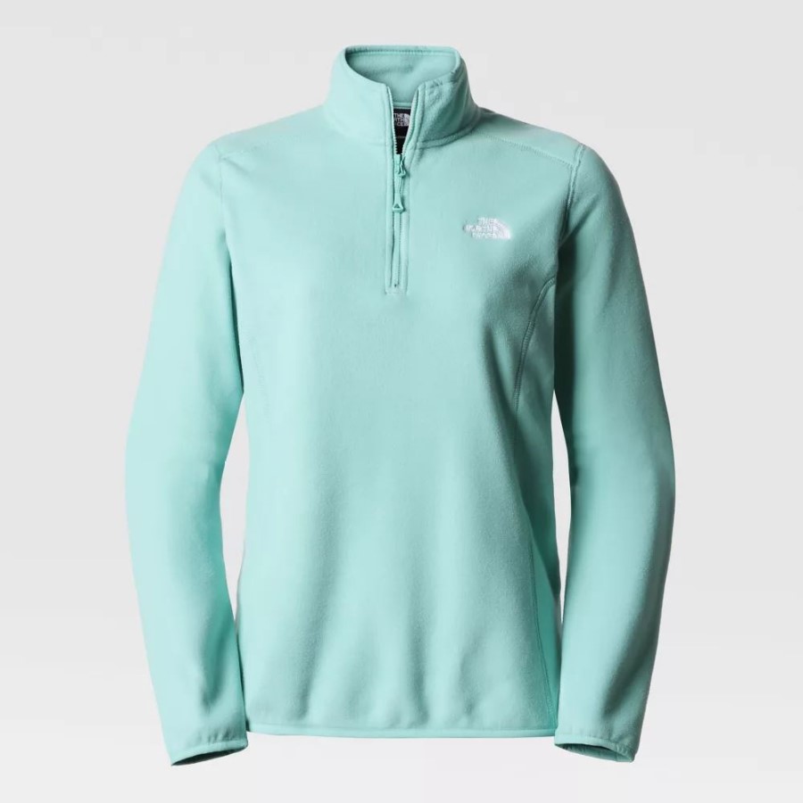 The North Face נשים 100 Glacier 1/4 צמר ווסאבי רוכסן